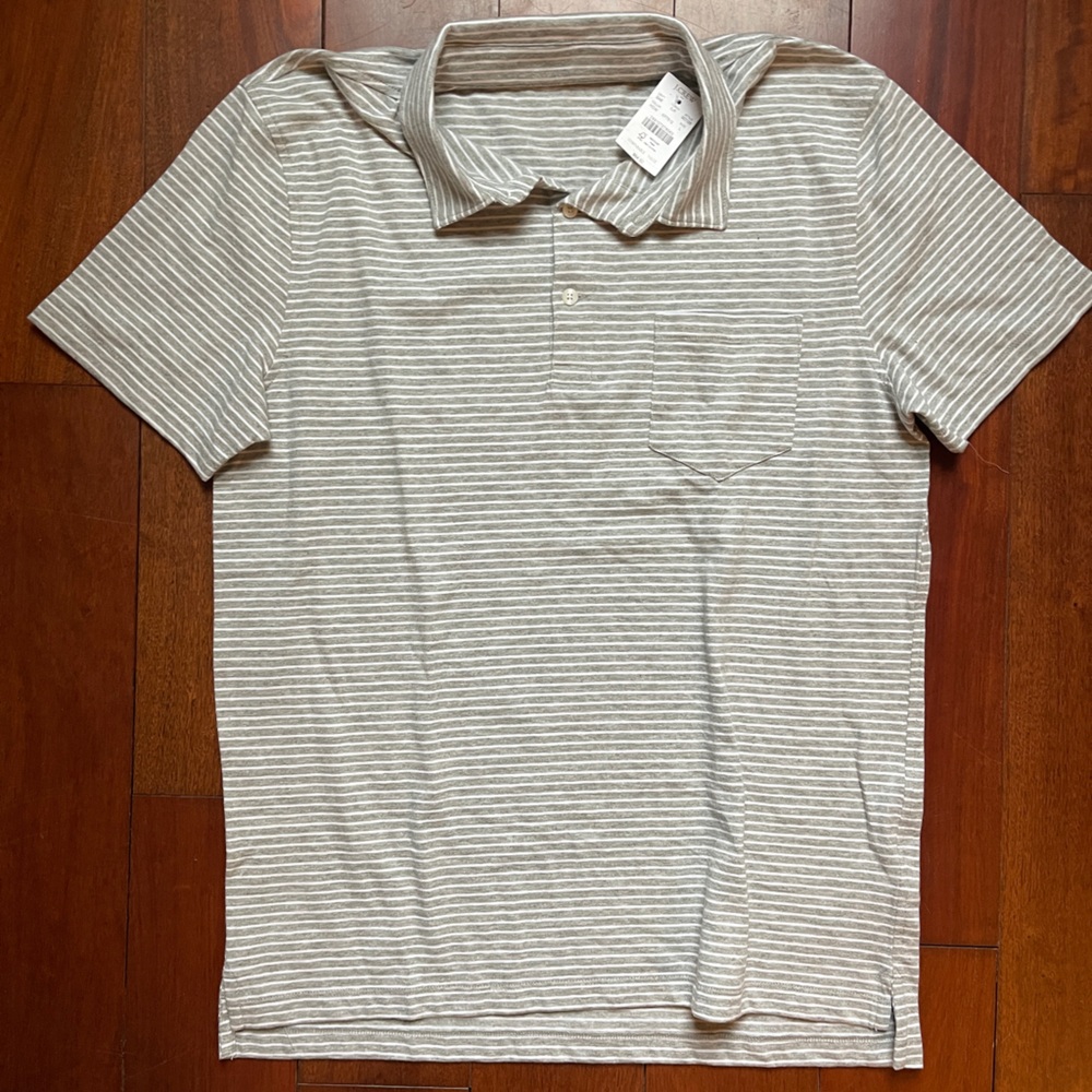 Men’s J Crew grey polo shirt